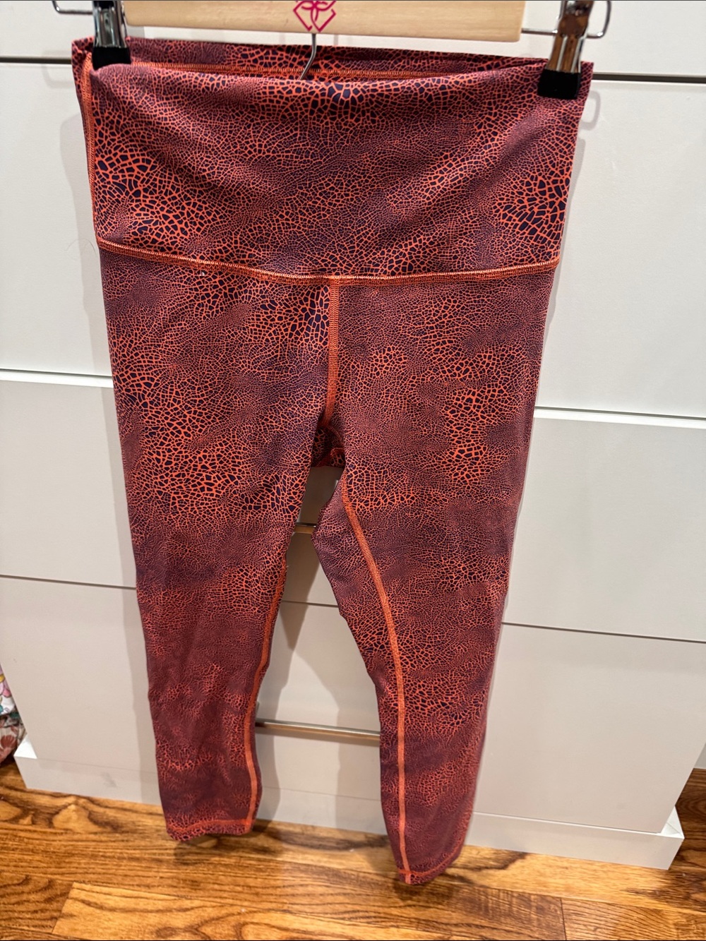 lululemon athletica Rust Red Patterned Swim Leggings